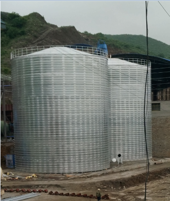 盘山粮食钢板仓的安装全过程不用热焊接